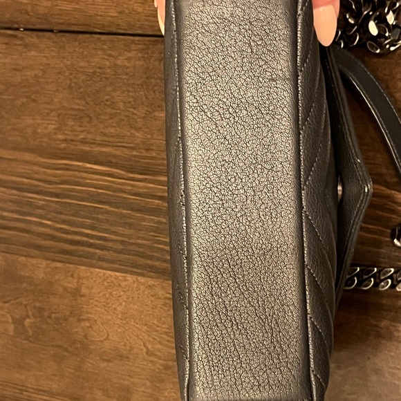 YSL Sheepskin Matelasse Chevron Monogram Medium College Bag - Picture 8 of 12